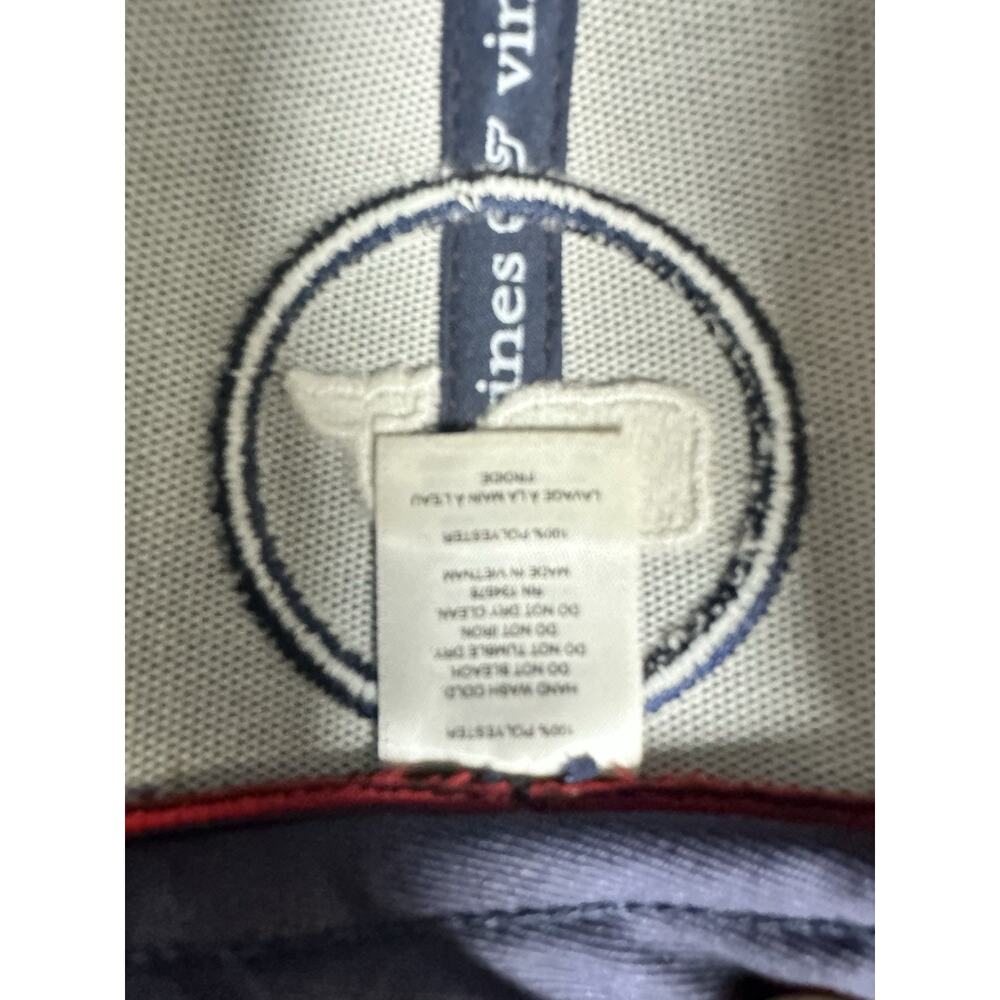 Vineyard Vines Whale Dot Puff Performance Trucker Hat Mens Red Blue Snapback - Picture 4 of 5